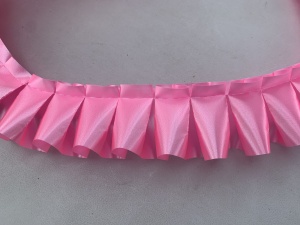 Pre Pleated Poly Ribbon Classic Pink No.07 10m